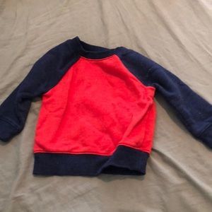 Red and blue sweatshirt